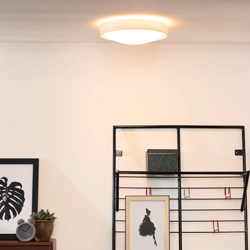 Lucide LEX - Flush ceiling light - Ø 33 cm - 2xE27 - White - atmosphere 1